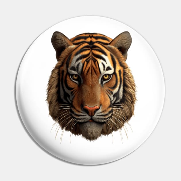 Face of a bengal tiger Pin by Elysium Studio