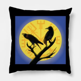 Odin's Ravens: Huginn and Muninn Pillow