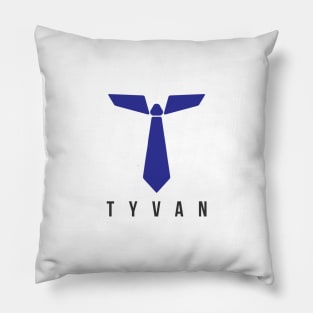 TyvanTV Logo w/TYVAN - Blue Pillow