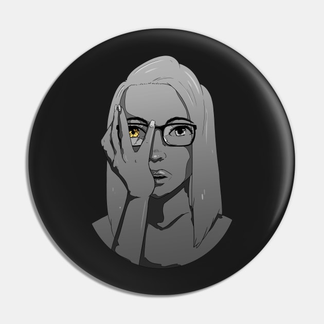 Black and White Infected Sweetie Pin by hellosweetie82