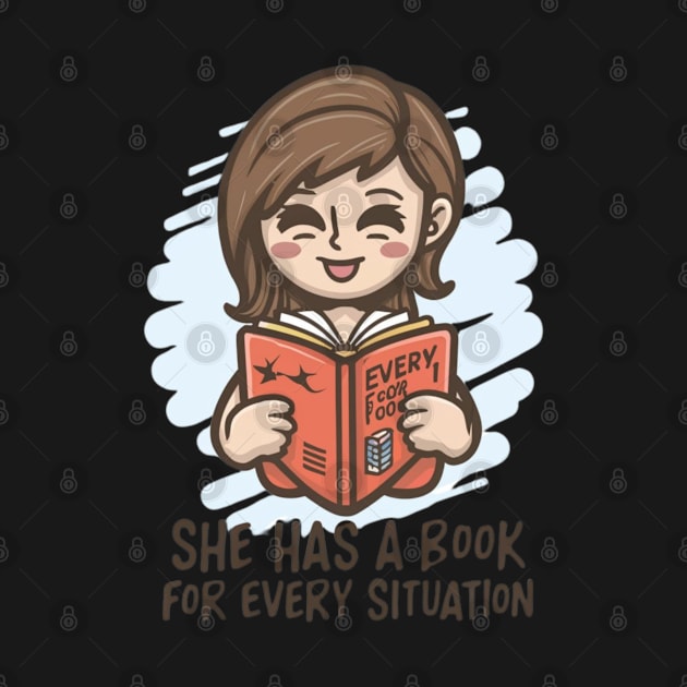 she has a book for every situation by RalphWalteR