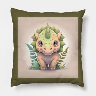 Timmy der Triceratops mit dem grünen Horn Pillow