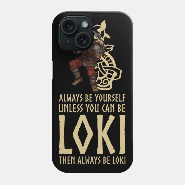 Asatru Norse Mythology Pagan Viking Trickster God Loki Gift Phone Case by Styr Designs