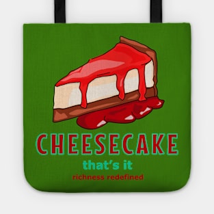 Decadent Delight: Cheesecake's Sweet Symphony Tote