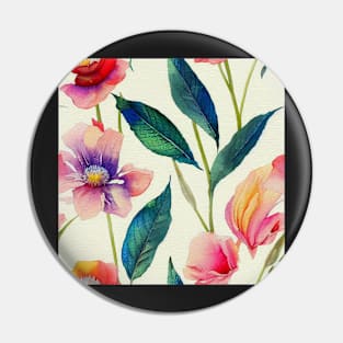 Colorful watercolor leaves pattern Pin