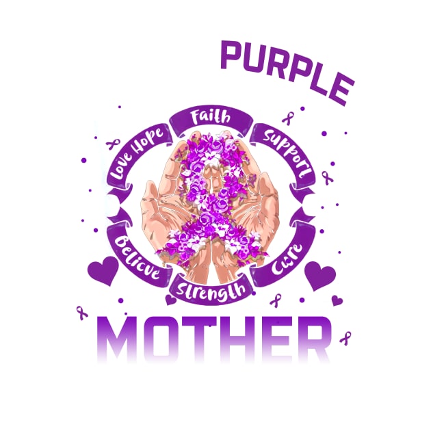 I Wear Purple For My Mother Crohn's Disease Awareness by thavylanita