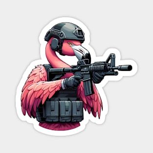 Tactical Flamingo Magnet