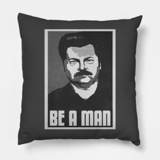 Be A Man- Black/White Pillow