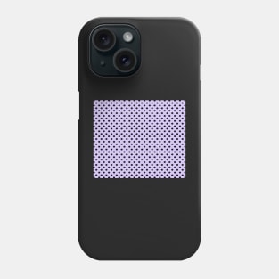 Lilac and Black Polka Dot Pattern Phone Case