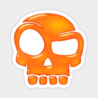 fiery glass skull Magnet