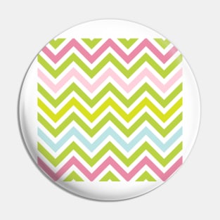 Pink & Green Stripes Pin