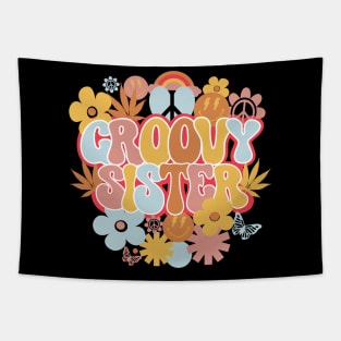 Retro Groovy Sister Tapestry