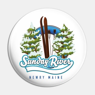 Sunday River Newry Maine ski logo Pin