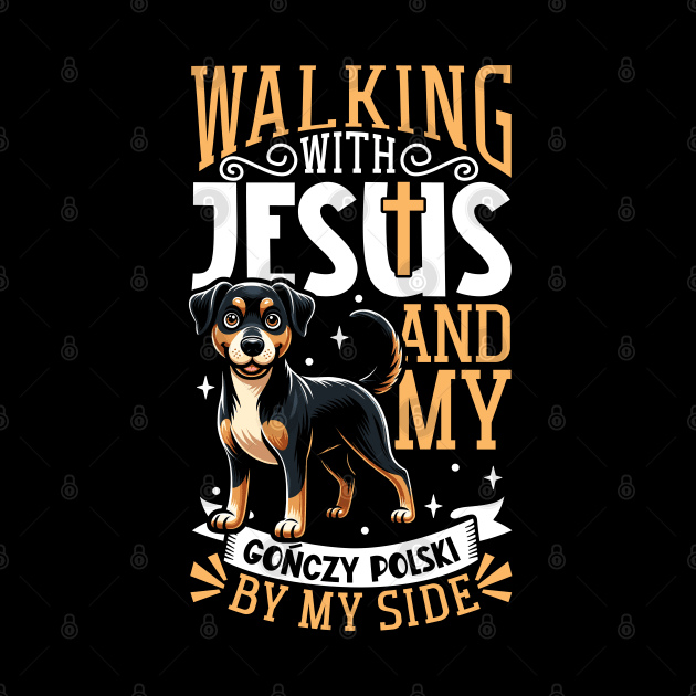 Jesus and dog - Polish Hound by Modern Medieval Design