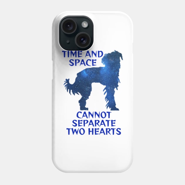 Midnight Blue Sapphire Milky Way Galaxy Chinese Crested Dog - Time And Space Cannot Separate Two Hearts Phone Case by Courage Today Designs