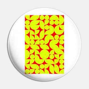 Fire Colored Geometric Pattern - Shapes #2 Pin