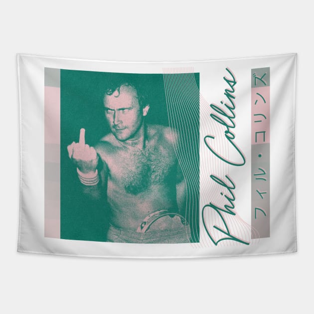 Phil Collins is cooler than you /\ Retro Aesthetic Design Tapestry by unknown_pleasures