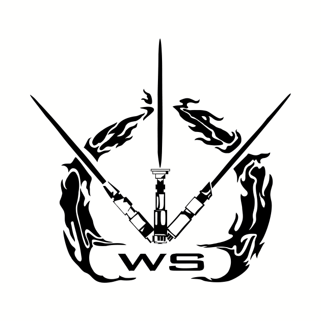 WarSabers Logo B/W by WarSabers