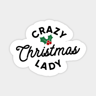 Crazy Christmas Lady Magnet