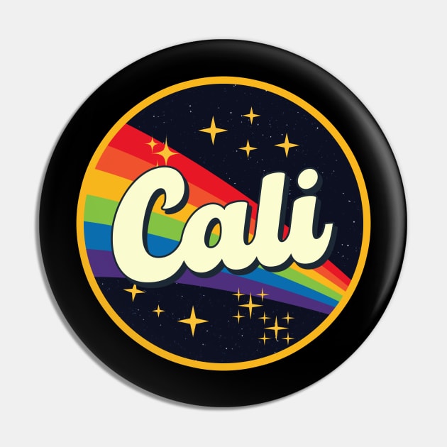 Cali // Rainbow In Space Vintage Style Pin by LMW Art