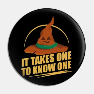 It takes one to know one Witches Costume Pin