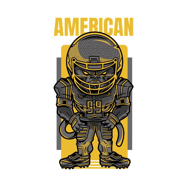 American Football Player by Araf Color