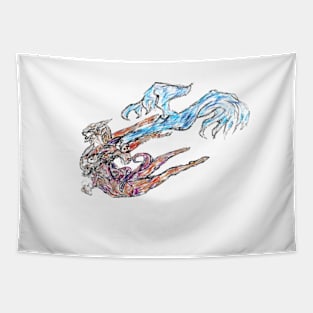 Flying savior Tapestry