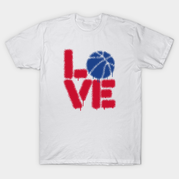 Discover BASKETBALL LOVE r/b - Knight Ink - T-Shirt