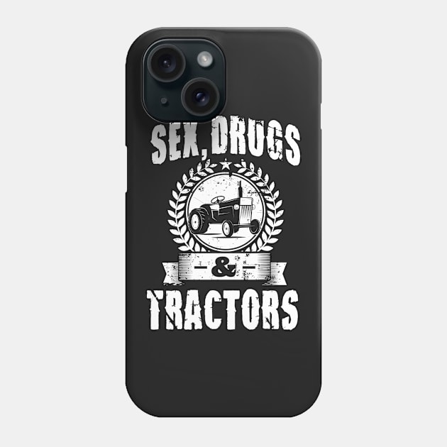 Farming: Sex, drugs & tractors Phone Case by nektarinchen