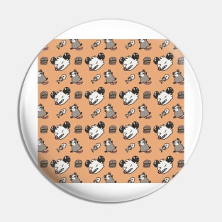 Opossum Cloth Face Mask Pin