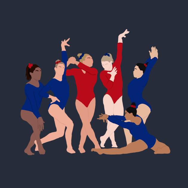 2021 Women’s Gymnastics Team by GrellenDraws