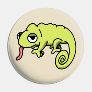 cute green chameleon cartoon drawing graphic Pin