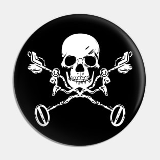 Metal Detecting Funny Metal Detector Skull Pin