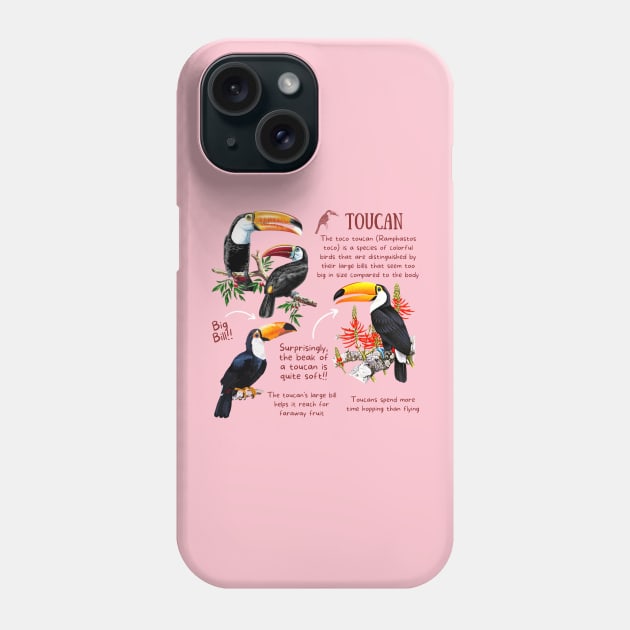 Animal Facts - Toucan Phone Case by Animal Facts and Trivias