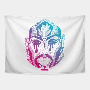 Dual Color African Mask No 9 Tapestry