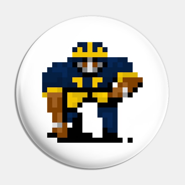 16-Bit Lineman - Michigan Pin by The Pixel League