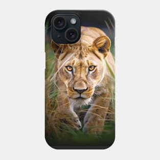 Lioness in the Grass Phone Case