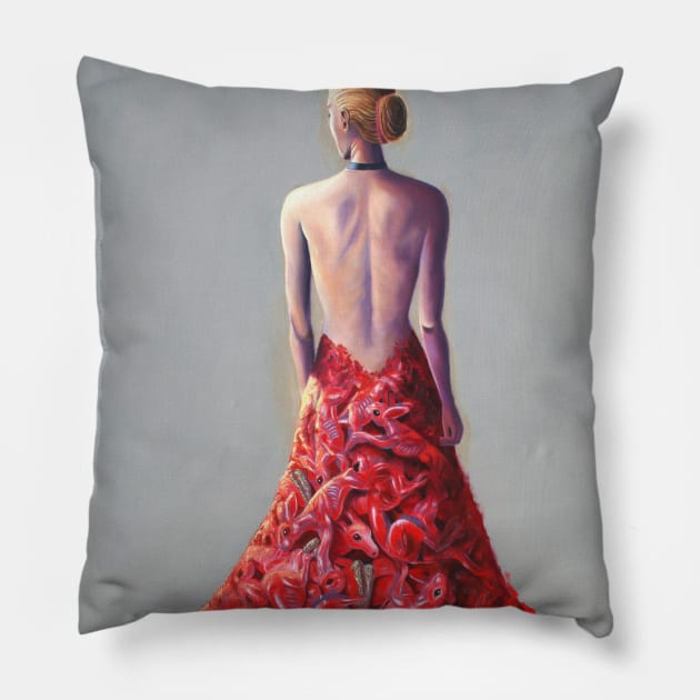 Kill to Dress Pillow by JoFrederiks