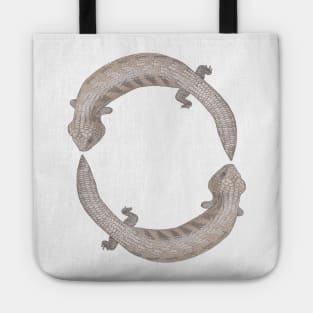 Blue tongue skink circle Tote