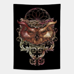 Decorative owl with dreamcatcher Tapestry