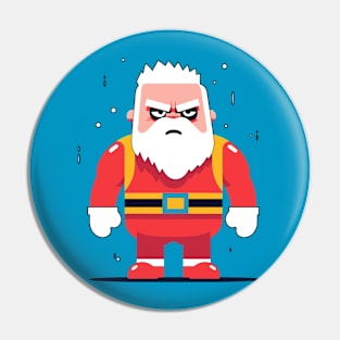 Pop Art Santa: A Colorful and Cheerful Christmas Illustration Pin