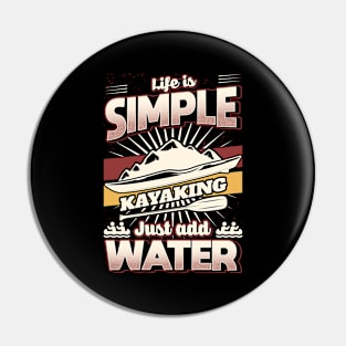 Simple water Kayaking Pin