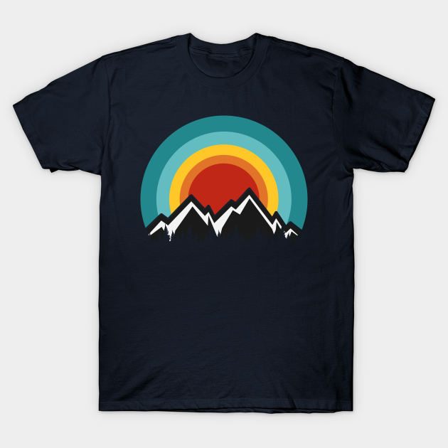 Mountains Retro - Mountains - T-Shirt