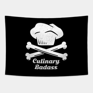 Chef Culinary Badass Hat Crossbones Tapestry