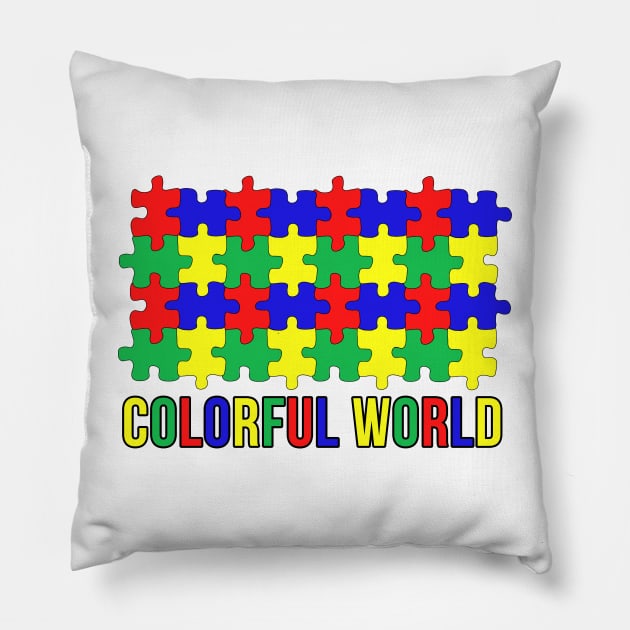 Colorful World Pillow by DiegoCarvalho