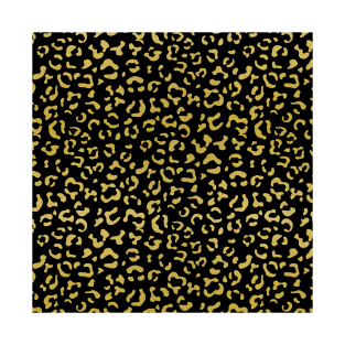 Gold Leopard, Gold Glitter, Leopard Pattern T-Shirt