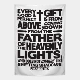 James 1:17 Good & Perfect Gift Tapestry