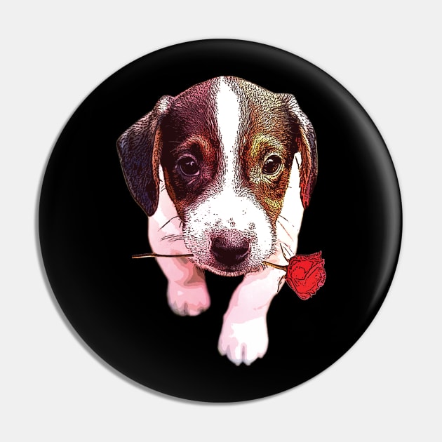 'Rose Boston Terrier ' Valentine's Day Boston Terrier Pin by ourwackyhome