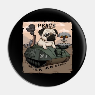 Tank-Pug: Adorable Armor Pin