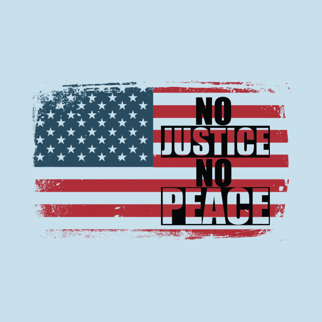 No Justice No Peace Flag by Blood Moon Design